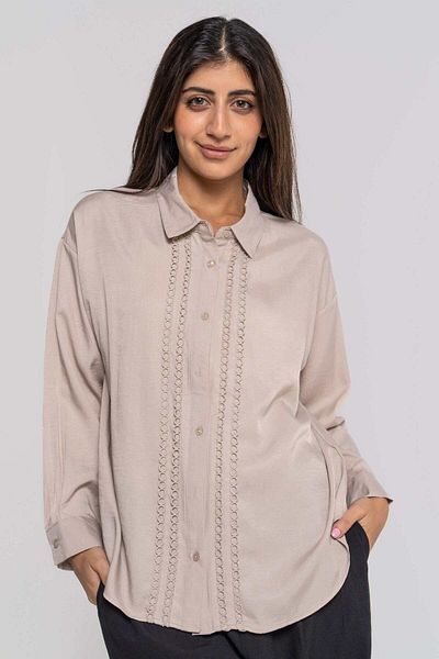 Nichii Lightly Embroidered Long Sleeve Women's Shirt