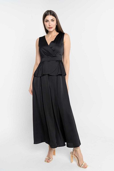 Nichii Women's V-Neck Wrap Waist Jumpsuit