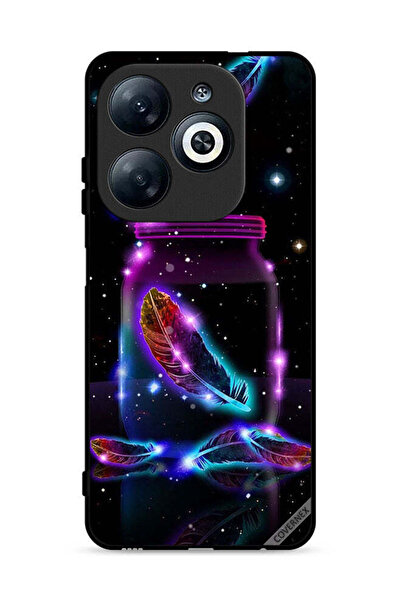 Covernex غطاء حماية لهاتف إنفينيكس سمارت 8 4G بنقشة ريش في جرة