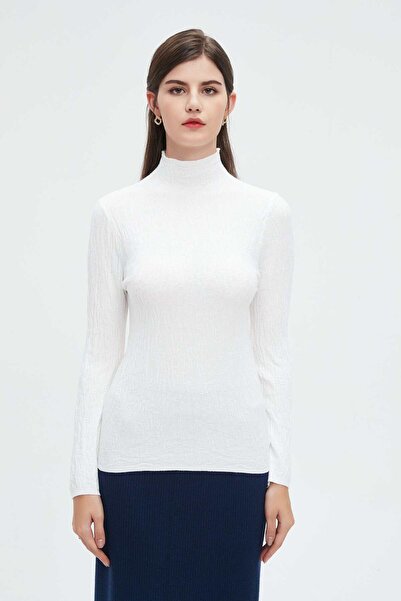 Nichii Women's Long Sleeve High Neck Blouse
