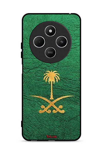 Tolwak غطاء حماية لجهاز شاومي ريدمي 14R 5G، علامة المملكة العربية السعودية، جلد