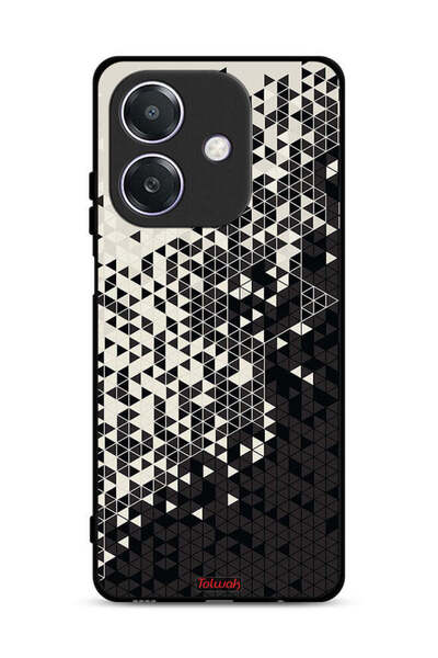 Tolwak غطاء حماية لهاتف Oppo A3x 5G بنمط مثلث فني رقمي