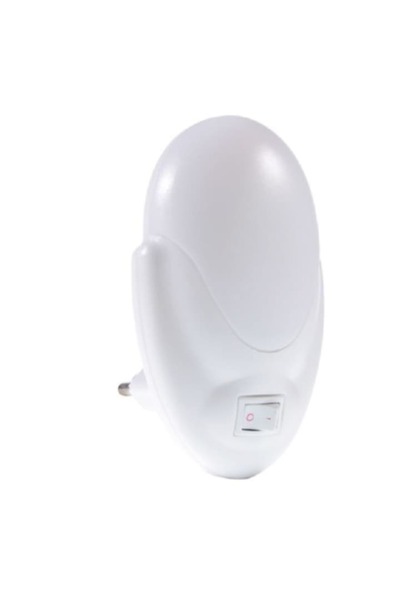 OEM Lampă de noapte portabilă cu întrerupător pornit/oprit, 6x10x2 cm, plastic alb