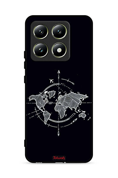 Tolwak غطاء حماية لهاتف شاومي 14T 5G برسومات البوصلة