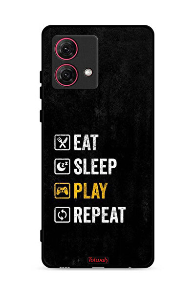 Tolwak غطاء حماية موتورولا موتو جي 84 5 جي، تناول الطعام، النوم، اللعب، التكرار