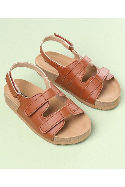 Pine kids Pine Kids Sandals With Lightweight cork sole - Tan