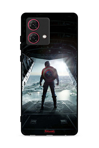 Tolwak Motorola Moto G84 5G Protective Case Cover Portrait Display Captain America