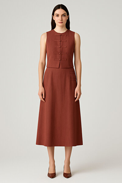 My Blog Set de fuste vestă cu detalii Kire Tile Brit - 8749