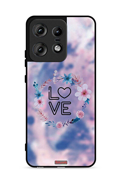 Tolwak غطاء حماية لهاتف موتورولا إيدج 50 برو 5G، رسمة خاتم الحب والزهور