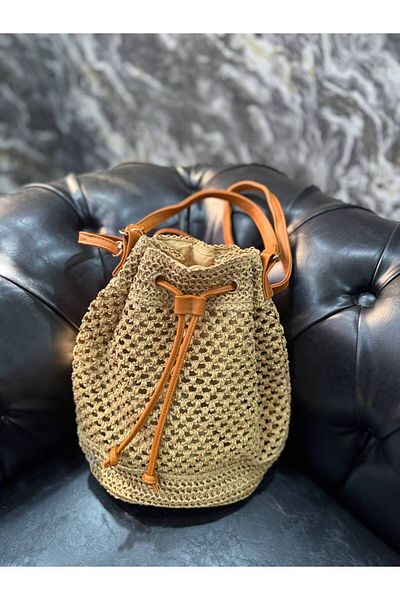Fiori Geantă de mână pentru femei Straw