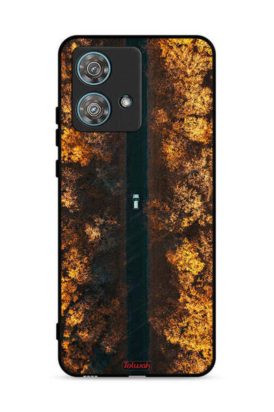 Tolwak غطاء حماية لهاتف موتورولا إيدج 40 نيو 5G بطبعة أشجار الخريف