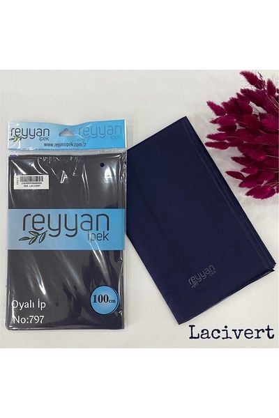 REYYAN Plain Navy Blue Writing with Silk Bag 100cm Patternless Embroidery Writing