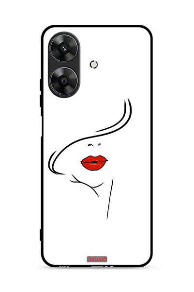 Tolwak غطاء حماية لهاتف Realme Note 60 4G برسومات وجه فتاة