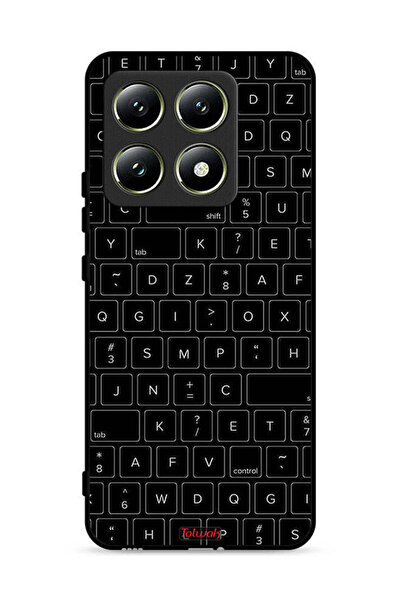 Tolwak غطاء حماية لهاتف Xiaomi 14T 5G بنمط مفاتيح لوحة مفاتيح عشوائية