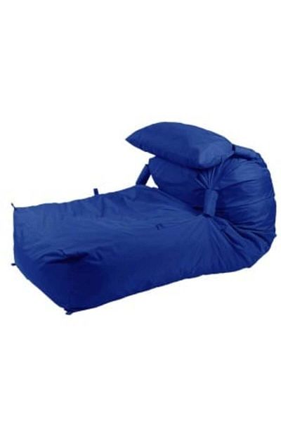 Pufrelax Fotoliu Yoga XL si Perna, Material impermeabil - Blue Royal
