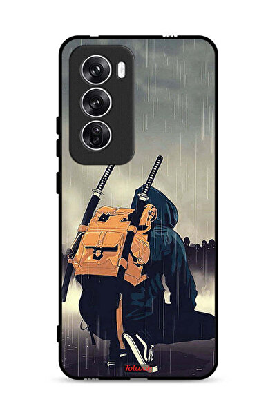 Tolwak غطاء حماية لهاتف Oppo Reno12 5G بنقشة سيف ساموراي الرقمية