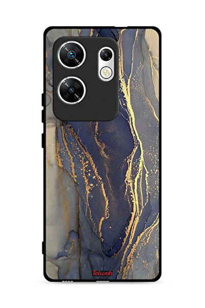 Tolwak غطاء حماية لهاتف Infinix Zero 30 4G بنقشة رخامية لامعة