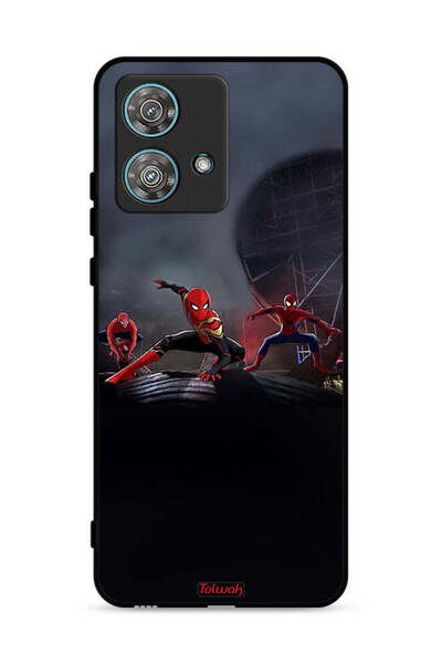 Tolwak Motorola Edge 40 Neo 5G Protective Case Cover Three Spiders