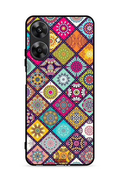 Tolwak غطاء حماية لهاتف Realme Note 60 4G بنقشة مربعات ماندالا