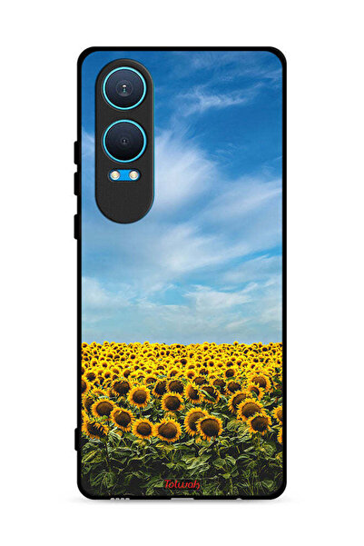 Tolwak غطاء حماية لهاتف OnePlus Nord CE4 Lite 5G بنقشة عباد الشمس تحت السماء