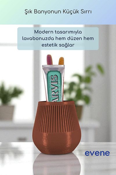 Evene Θήκη οδοντόβουρτσας Βάση οδοντόβουρτσας Βάση οδοντόβουρτσας Σκούρο καφέ Χρώμα για μοντέλο 88