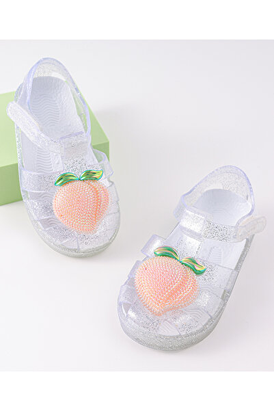 SAPS Sandals with Peach Applique - Crystal