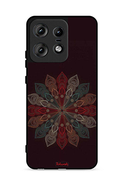 Tolwak Motorola Edge 50 Pro 5G Protective Case Cover Mandala Flower Art