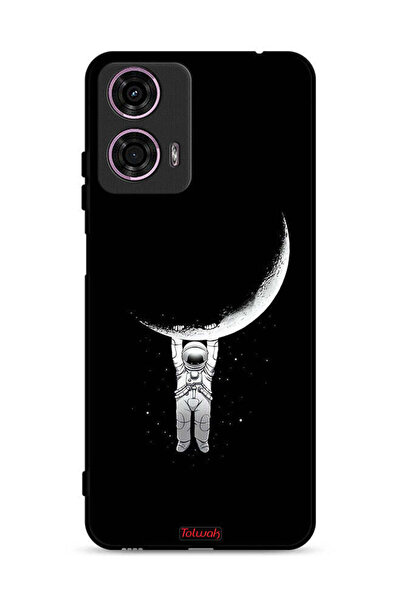 Tolwak Motorola Moto G24 4G Protective Case Cover Hanging From Moon