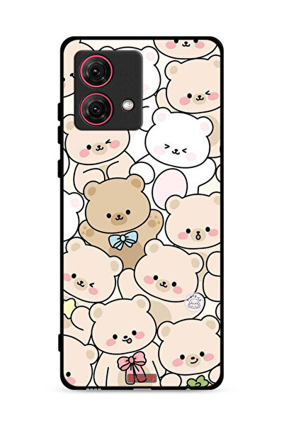 Tolwak غطاء حماية لهاتف موتورولا موتو جي 84 5 جي بنقشة دببة