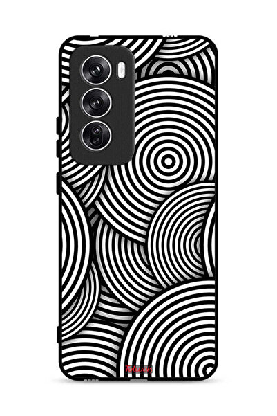 Tolwak غطاء حماية لهاتف Oppo Reno12 5G بنمط دوائر وهمية