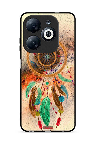 Tolwak غطاء حماية لهاتف إنفينيكس سمارت 8 4G بنقشة ريش ماندالا معلق