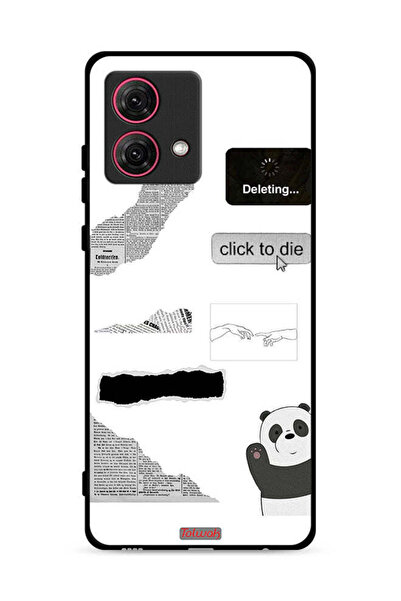 Tolwak غطاء حماية لهاتف موتورولا موتو جي 84 5 جي، ملصق باندا