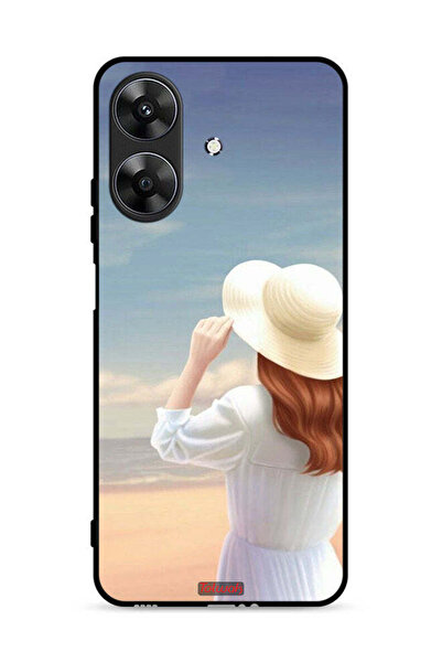Tolwak غطاء حماية لهاتف Realme Note 60 4G بطبعة قبعة فتاة واقفة