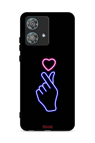 Tolwak غطاء حماية لهاتف موتورولا إيدج 40 نيو 5G بنقشة قلب سناب