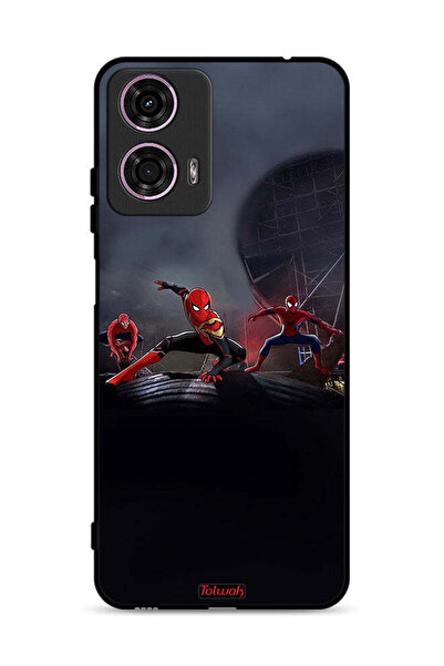 Tolwak Motorola Moto G24 4G Protective Case Cover Three Spiders