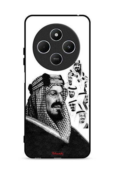 Tolwak غطاء حماية لهاتف شاومي ريدمي 14R 5G، ملصق فني أبيض وأسود لملوك المملكة...