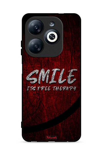 Tolwak Infinix Smart 8 4G Protective Case Cover Smile Its Free Therapy
