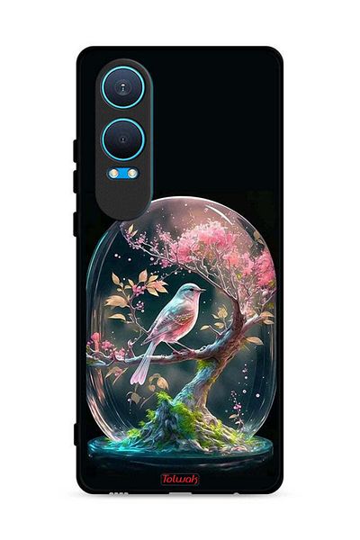 Tolwak غطاء حماية لهاتف OnePlus Nord CE4 Lite 5G بتصميم Bird In Jarr