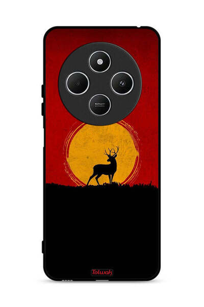 Tolwak غطاء حماية لهاتف شاومي ريدمي 14R 5G برسومات غزال وقمر