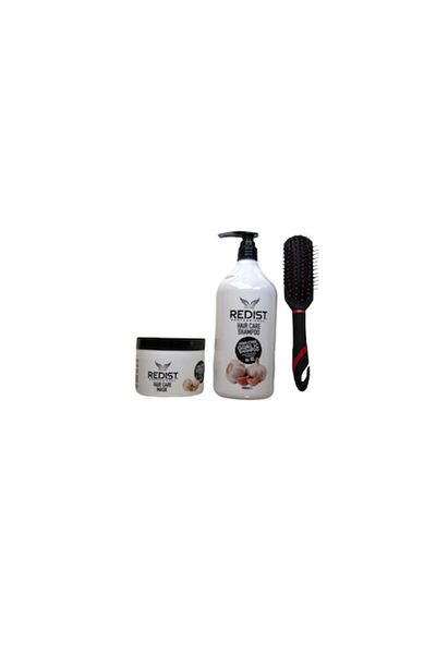 Red One Set profesional pentru căderea și creșterea părului cu extract de usturoi, șampon Redist 1000 ml, mască 500 ml + Hai