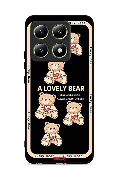 Tolwak غطاء حماية لهاتف Xiaomi 14T 5G بطبعة دب جميل