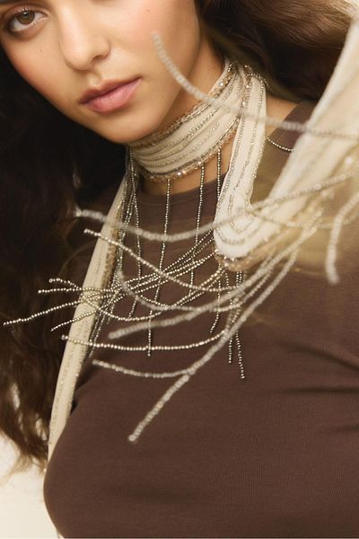 Stradivarius Beaded scarf