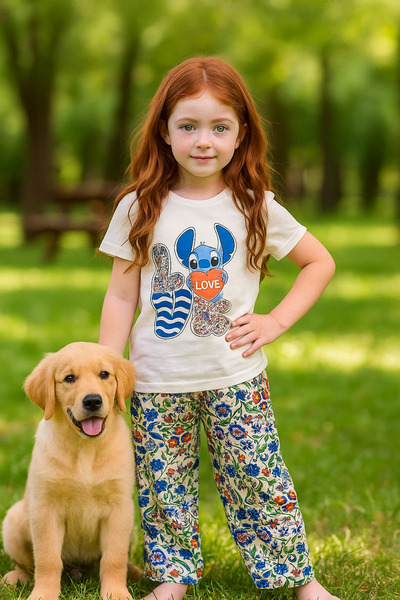 MODA مجموعة ستيتش كاراكتير للفتيات من الأسفل إلى الأعلى