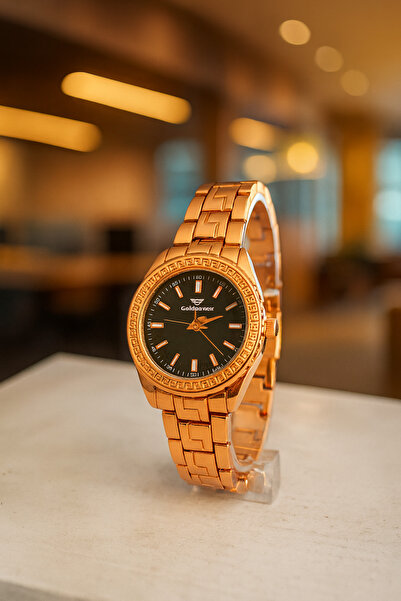 Goldpower Luxury Minimal Metal Rose Color Wristwatch
