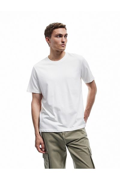 Koton Crew Neck Regular Fit Cotton Short Sleeve T-Shirt