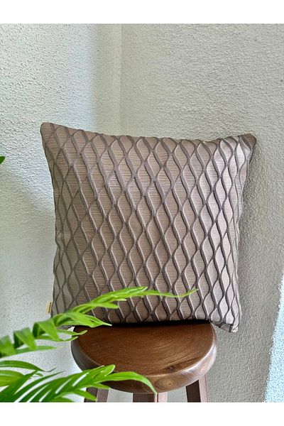Decamor home Țesătură țesătă cu detaliu în relief maro bronz