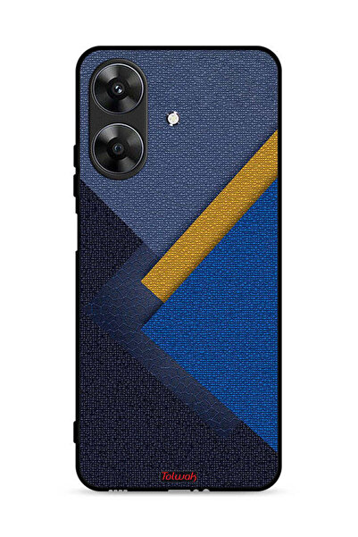 Tolwak غطاء حماية لهاتف Realme Note 60 4G بنقشة مثلثات جلدية