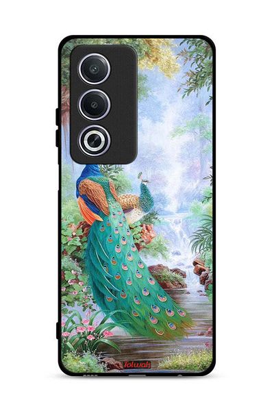 Tolwak غطاء حماية لهاتف Oppo A3 Pro 5G بنقشة الطاووس
