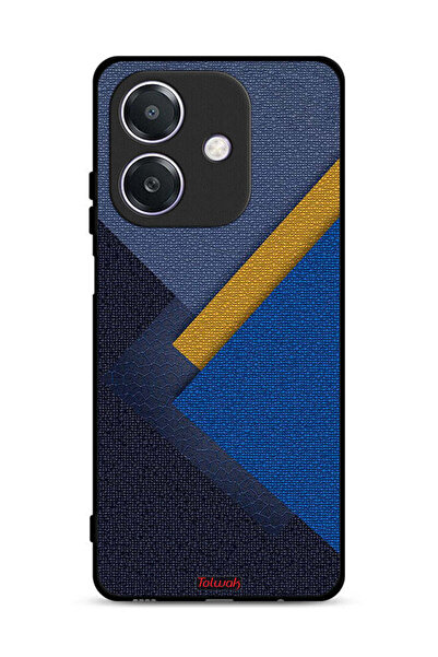Tolwak غطاء حماية لهاتف Oppo A3x 5G بنقشة مثلثات جلدية