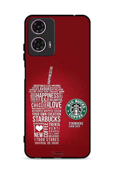 Tolwak غطاء حماية لهاتف موتورولا موتو جي 24 4G، ملصق قهوة